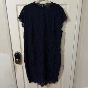 H&M Navy Lace Mini Dress